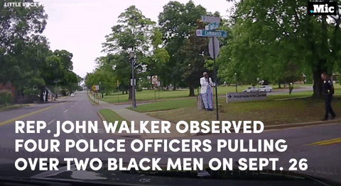 the-movemnt:  Arkansas legislator arrested for observing police Civil rights attorney John Walker says he has been bearing witness to the unfair treatment of African-Americans by police since the 1960s. But on Sept. 26, Walker’s decision to watch an