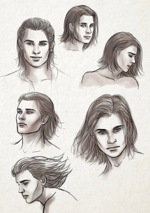 slugette:Some digital sketches of my inquisitor, trying to practice drawing the same face in differe