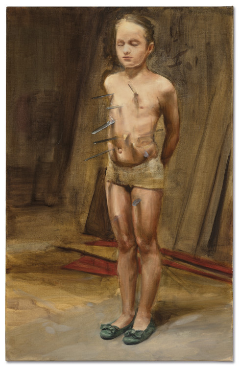 thunderstruck9: Michaël Borremans (Belgian, b. 1963), The Knives, 2011. Oil on canvas, 110 x 70 cm.