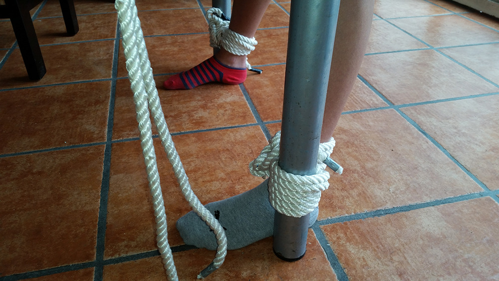 masterra89:  Sunday was punishment day as usual, tied to the table nice and open