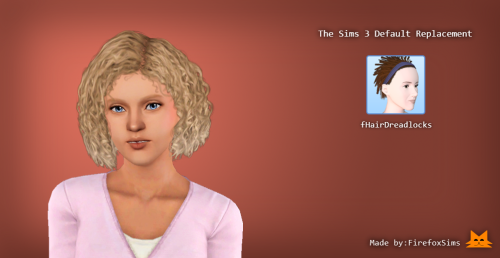  Sims 3 Default Replacement HairfHairBeanieReplaced with my mashup of Anto - Ally and Nightcrawler -