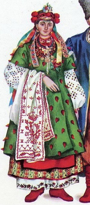 Traditional Ukrainian Outwear Piece Called "yupka Z Perczykamy" (юпка з перчиками — A