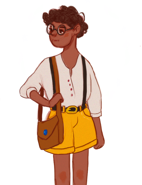 carnahart:little ango because i miss him [image description: a drawing of Angus, a young boy with li