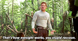 chrispratt:A little one inch man saved us? Well, if they got closer I’m sure he’d be much larger.