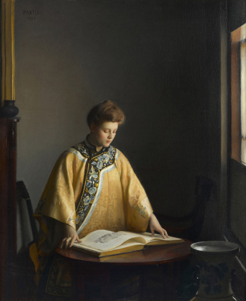 master-painters:William McGregor Paxton - The yellow jacket - 1907