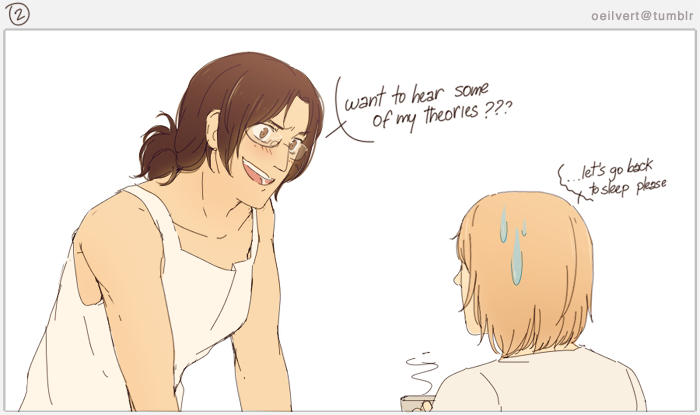 oeilvert:  petra is the only one kind enough to deal with hanji’s sadness 