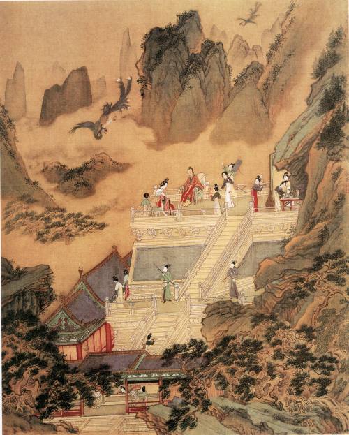 drakontomalloi: Qiu Ying - A Flautist Attracts Phoenixes with Music. N.d., Ming Dynasty, before 155