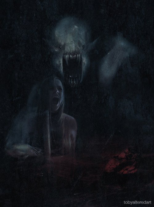 tobyalteredart:  “Demonic Nightmare” - tobyalteredart 