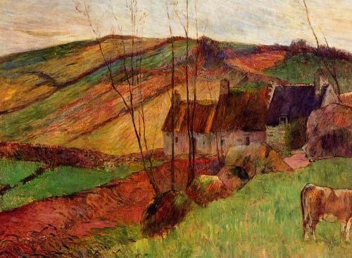 Cottages on Mount Sainte Marguerite, 1888, Paul GauguinMedium: oil,panel