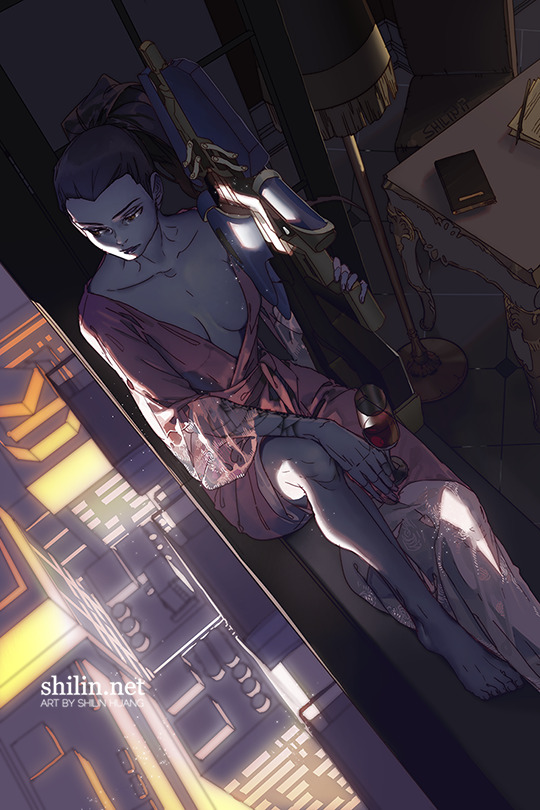 zinganza: okolnir:   drew this for gf who is a filthy widow main   ✮ PSD/full process