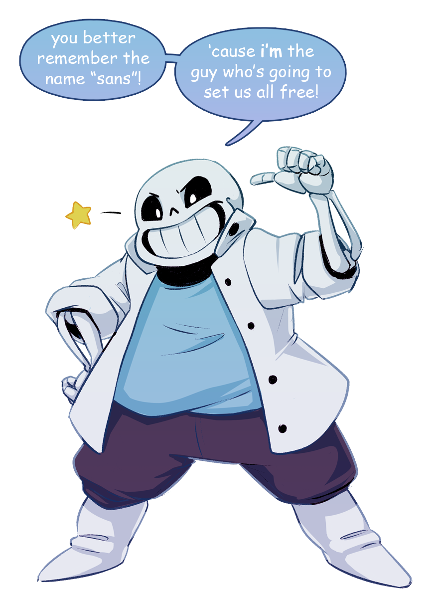 simonsoys:  Sometimes I wonder if a younger and less life-weary Sans was ever so