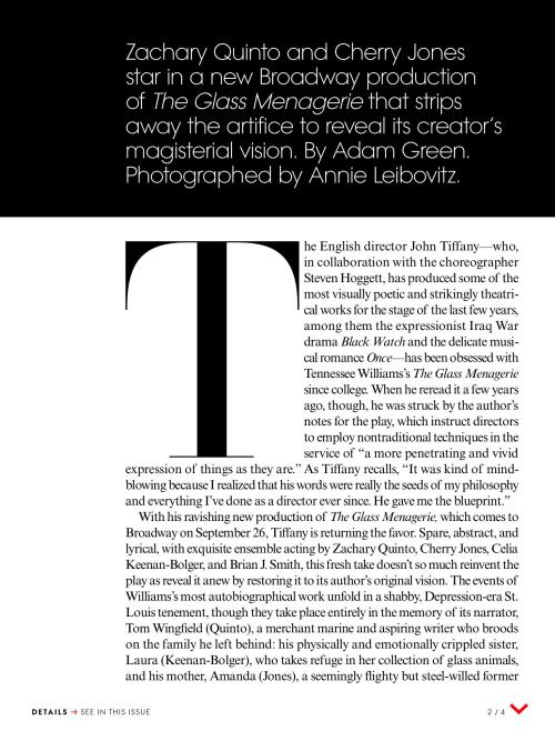 The Glass Menagerie in Vogue, October 2013