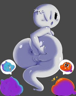 Thenewguyart:  Ghostly Bubble Ass   ;9