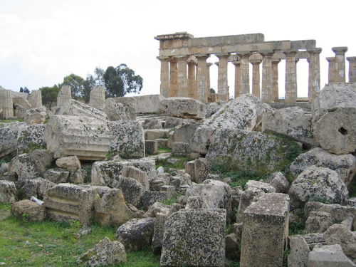 Ruins of Greek temples at Selinus, Italy