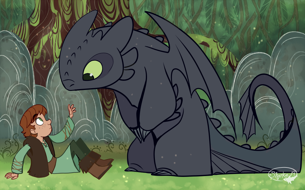 sharkie-19:  I tried combining How to Train Your Dragon with the Secret of Kells