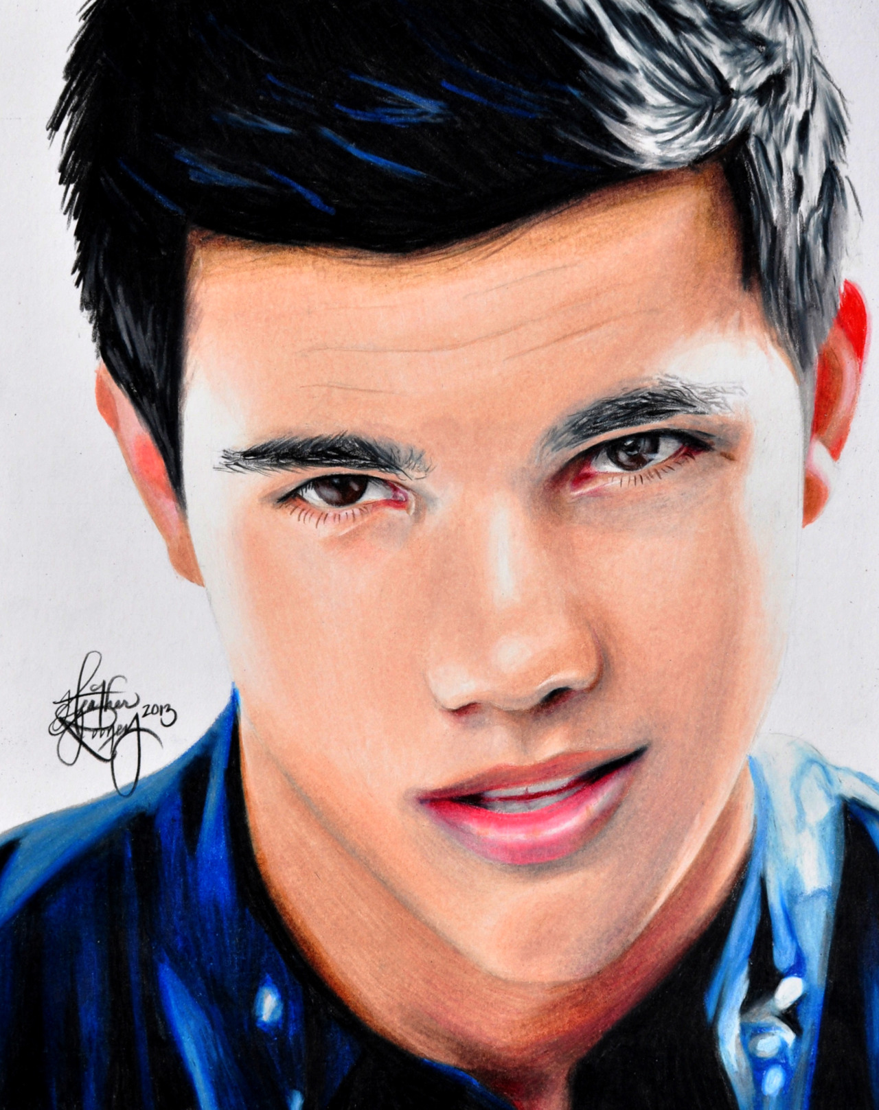 Drawing Taylor Lautner - YouTube