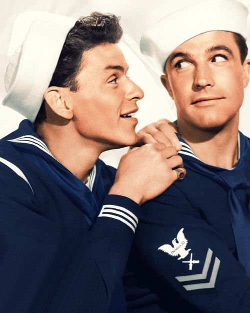 Frank Sinatra & Gene Kelly in “Anchors Aweigh“,1945