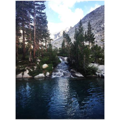 treehouseriots:  Hidden swimming pool in the Sierra. This spot you can reach by hiking a few miles off the John Muir Trail and then Boulder hopping for another couple miles till you find the slope of a big pyramid shape mountain that isn’t far off from