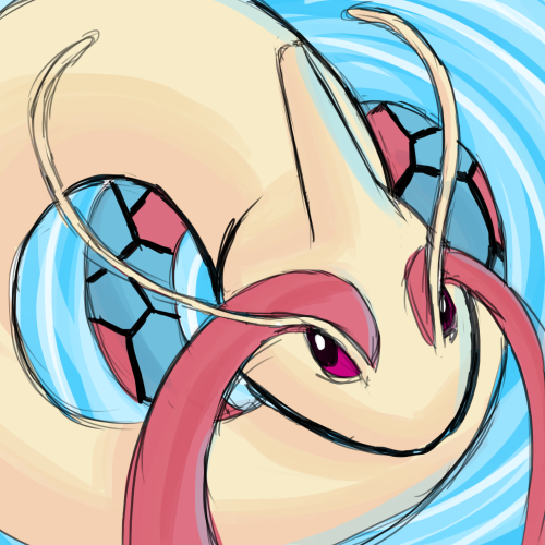 christmas doodle for someone /o/ milotic is hecka pretty uvu