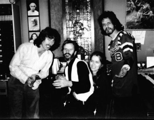 (1) George with Ringo,Barbara & Al Kooper at Friar Park ca. November 1980 where the origins of “