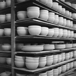 penelopesloom:  Stacked. Heath Ceramics, Sausalito, on Ilford Delta 3200.