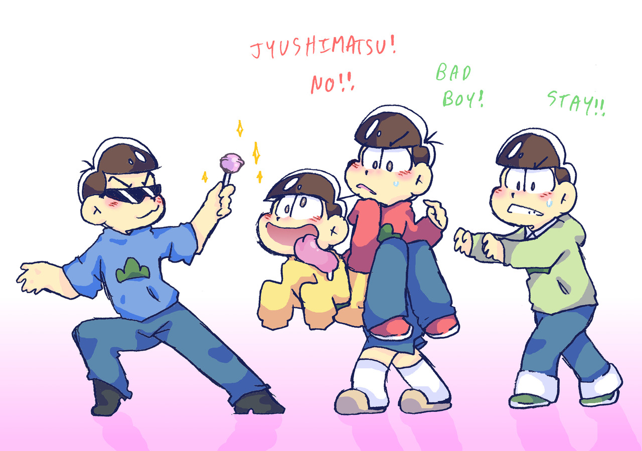 jyushimatsurepliez:  { @j-l-thorne Jyushimatsu The Yellow Yoshi scenario doodles,