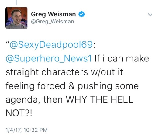 roane72:youngjusticeplus:This post is an addition to my last Greg Weisman post where I mentioned how