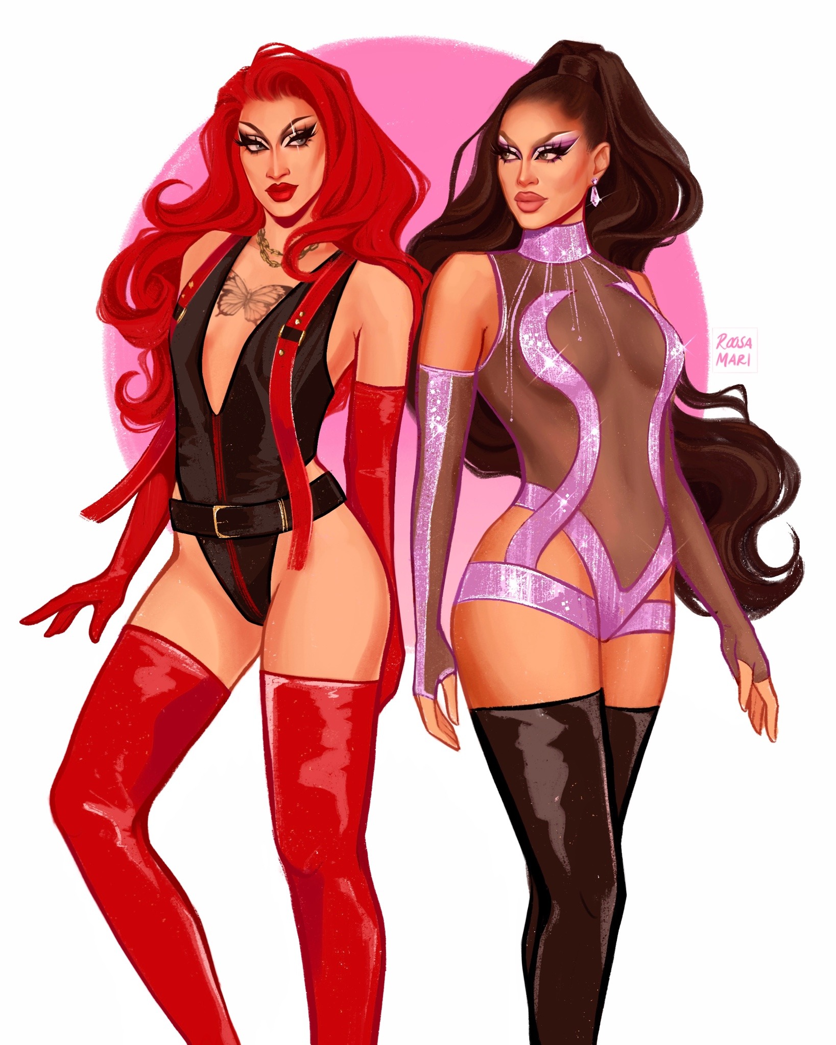 roosamariart:anetra &amp; sasha 🔥💅🏻