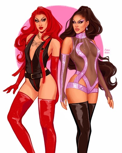 roosamariart:anetra &amp; sasha 🔥💅🏻