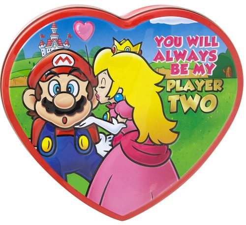 Design from a tin of officially licensed Mario milk chocolate hearts.Main Blog | Twitter | Patreon |