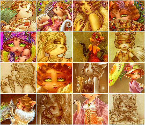 lackadaisycats:  claudia-cher:  Characters from Lackadaisy   Ah, neat! 