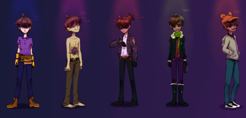 The phases of Micheal Afton (in my AU)SL - A young man who got a job as a technician in his father’s