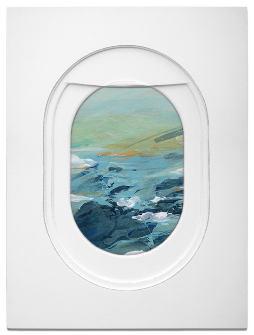 lesstalkmoreillustration: Jim Darling (via Jim Darling’s Airplane Window Seat Paintings Frame 