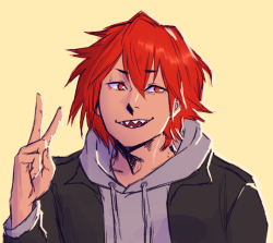 aritarou: 2 fun facts about me: 1. i love kirishima 2. i love kirishima 