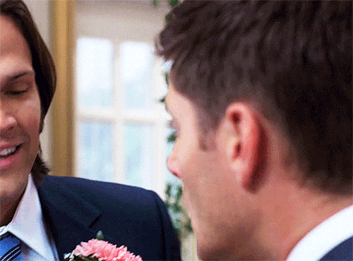 becauseofthebowties: Dean and Cas are getting married today. They’re both very nervous.