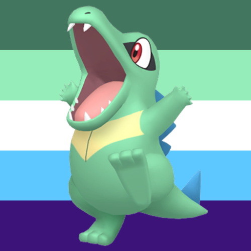 The Gay Flag Color Picked From Shiny Totodile