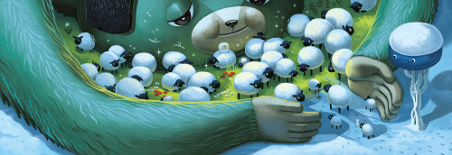 An illustration created for the January/February issue of PlanAdviser. So many sheep wowowow!