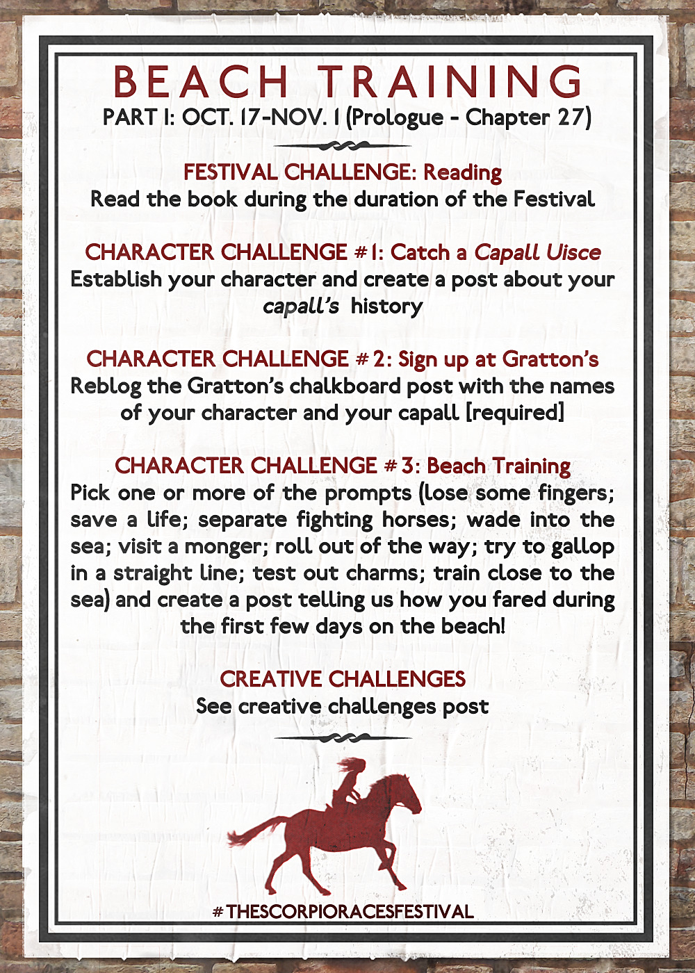 thescorpioracesfestival:   WELCOME TO THE SCORPIO RACES FESTIVAL 2015 Returning for