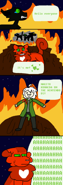 nagito komaeda on the nintendo ds