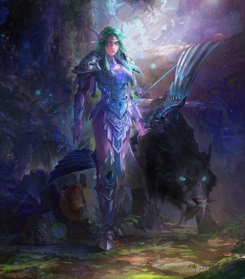 night-elves-people: Tyrande Whisperwind by David Zhou For @wearesamurai