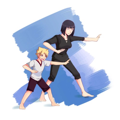 kuro-d:  Lioness training her lion cub （*´▽｀*）No wonder Boruto is a prodigy–GENTLE FIST WITHOUT BYAKUGAN I’M ON HYPE ASDASFGHKL