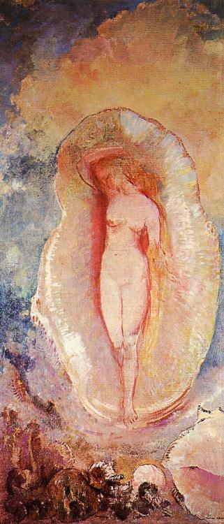 piquantpaint:The Birth of Venus.  Odilon Redon (1912).Oil on canvas.  Museum of Modern Art.(MoMA)