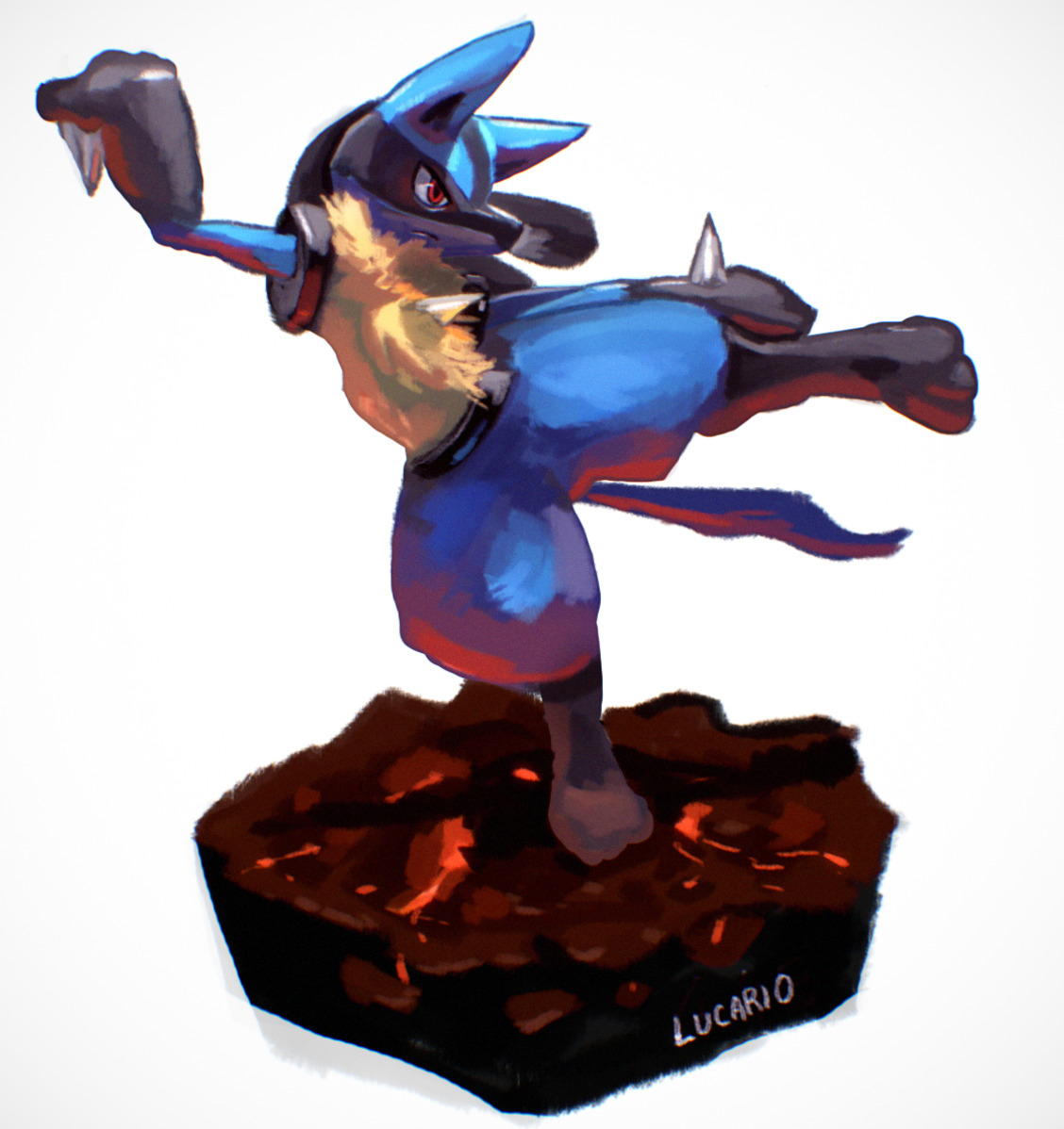 Ratagenki 妄想ルカリオフィギュア Lucario S Figure Mock