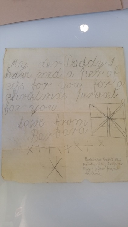scrapironflotilla:Letters and drawings from 10 year old Barbara Swan to her father, Major General Sw
