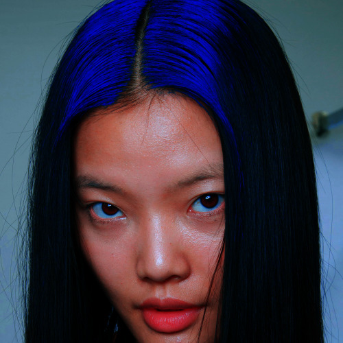 versacegods: Chen Lin @ Maxime Samoens Spring 2015 Backstage
