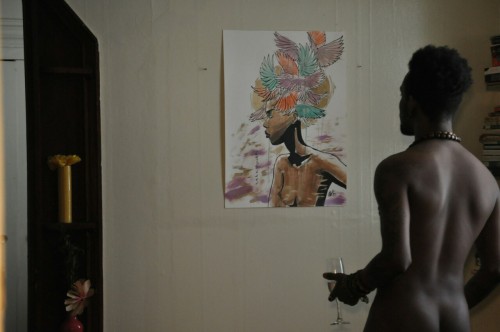 mpr1m3:Painting naked is liberating. Being comfortable in your own skin is liberating. Its something people take for granted. I constantly advocate for women to be more comfortable with their bodies and in turn it has helped me build confidence in my