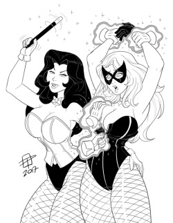 pinupsushi:Naughty line art commission of