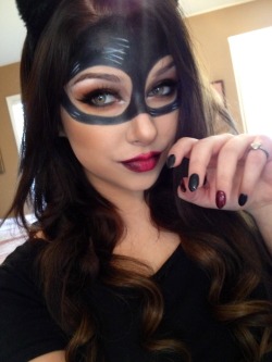 lickgold:  my version of cat woman for work today! happy halloween! 