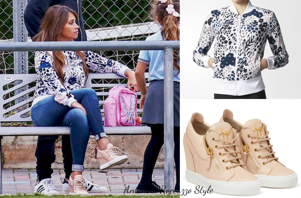 FC Barcelona WAGS Style — Antonela wore a Kenzo Tiger Sweater (€195) and  a