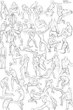 alice8888:  helpyoudraw:  50 male poses by MoonlitTiger